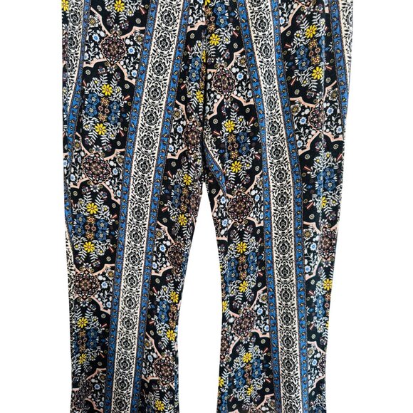 MOD M Womens Fitted Bell Bottom Pants - Boho Floral Print - Picture 8 of 10